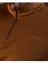 Détail du demi zipper poitrine du Premium Shell Aerth Homme en coloris Toffee Gold